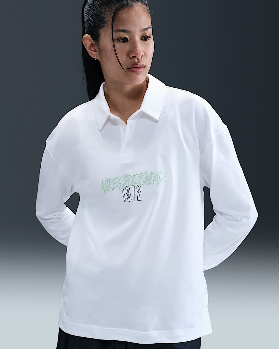 Nike Sportswear Essential Women's Oversized Long-Sleeve Polo